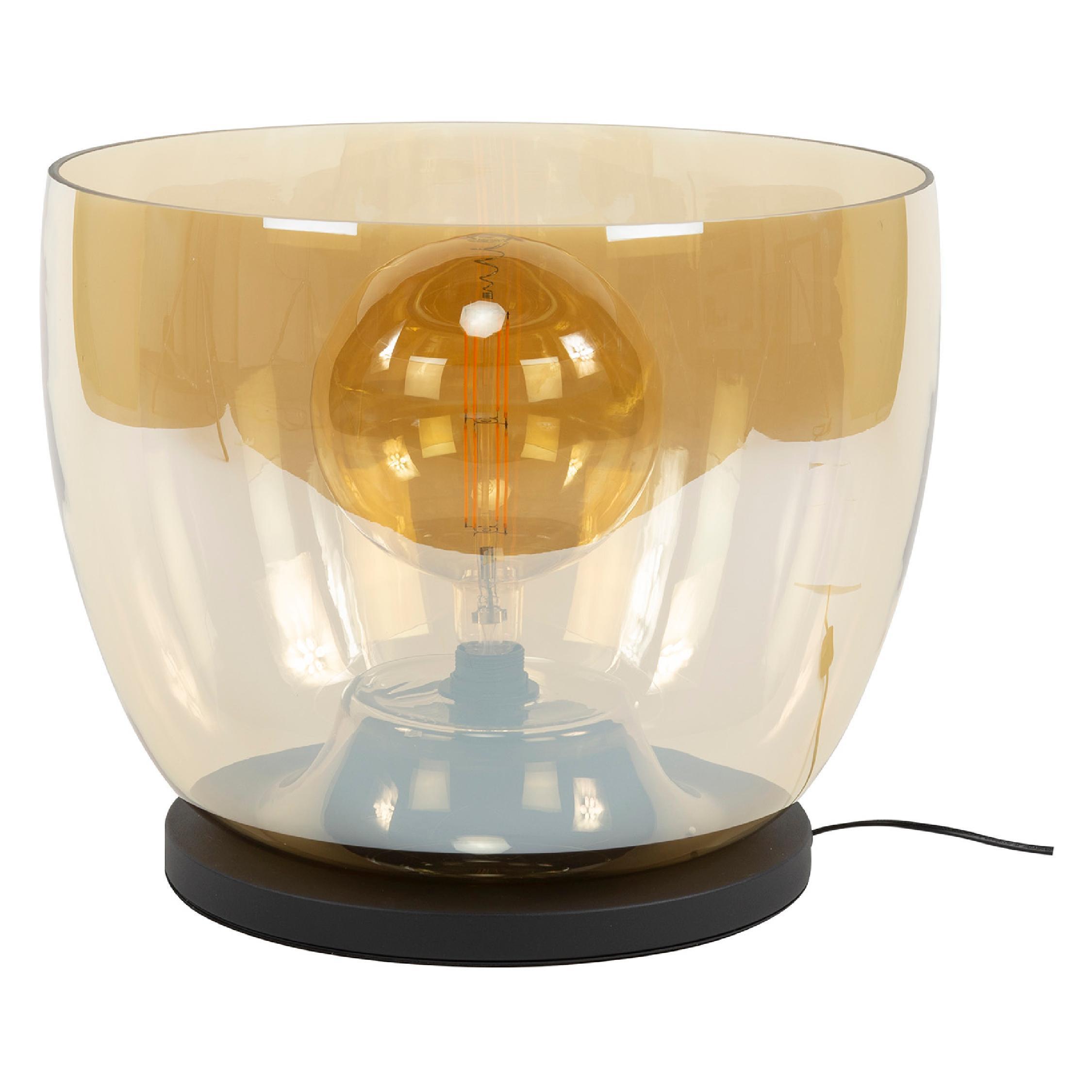 vloerlamp Davin amber glas XXL afbeelding 1