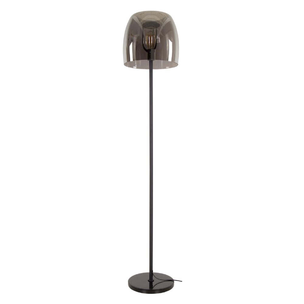 Nero smoke grey vloerlamp met glazen kap afbeelding 1