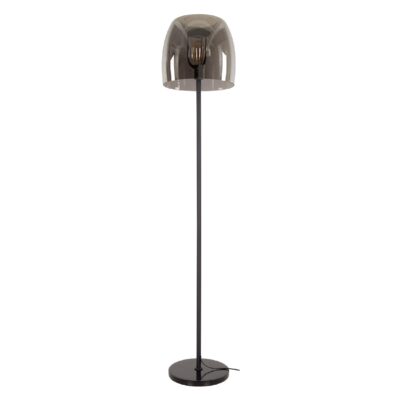 Nero smoke grey vloerlamp met glazen kap afbeelding 1