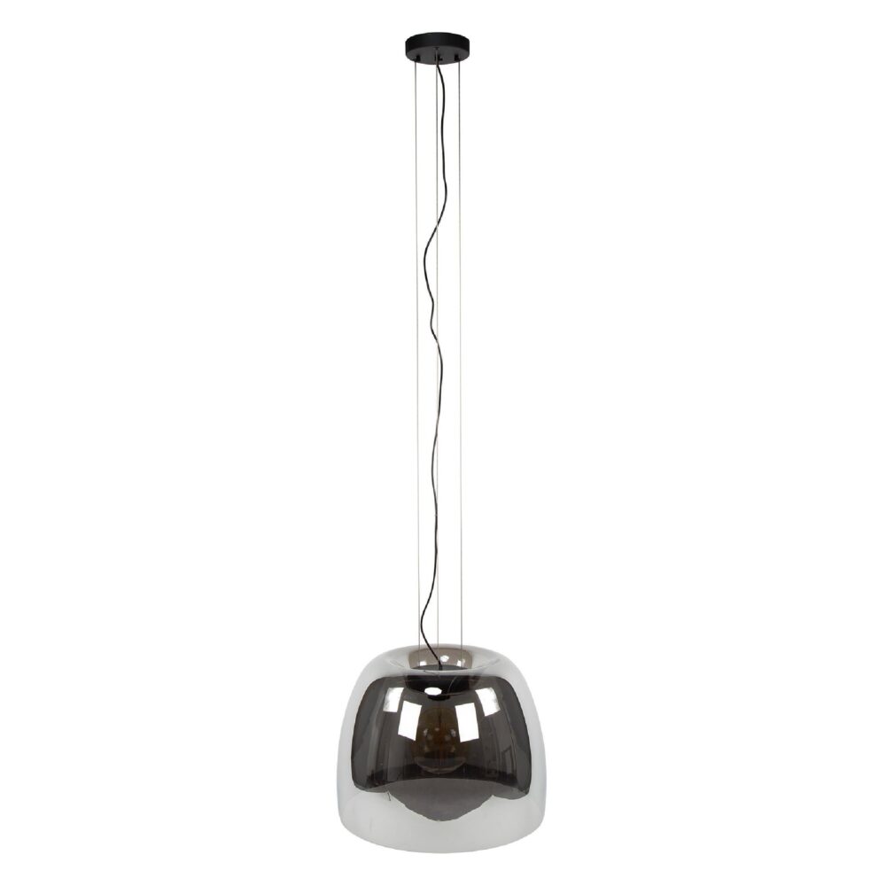 Nero XL rookglas hanglamp rond 48 cm afbeelding 1
