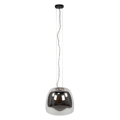 Nero XL rookglas hanglamp rond 48 cm afbeelding 1
