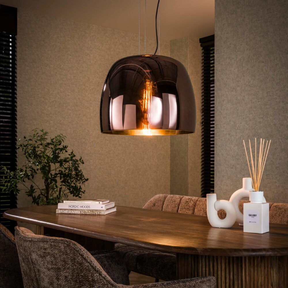 grote koperen hanglamp Nero afbeelding 2
