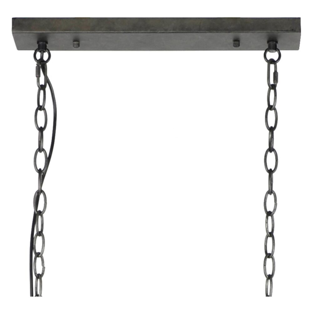 industriële draadstaal hanglamp 2-lichts slate grey afbeelding 3