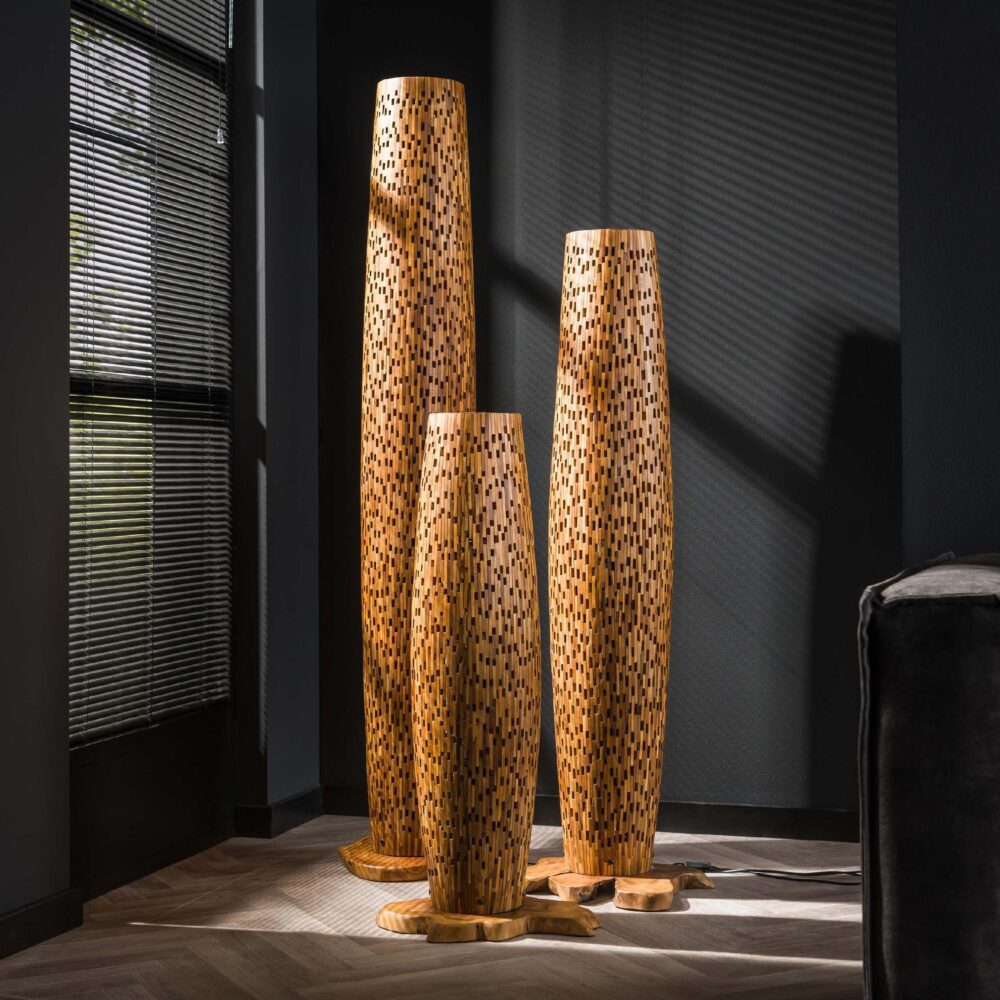 teakhouten vloerlamp Sivo afbeelding 8