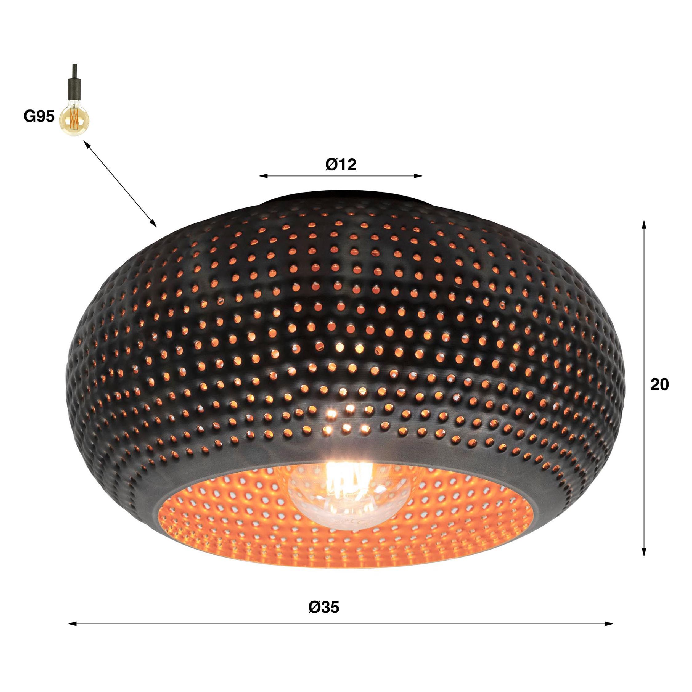 industriële plafondlamp Riom afbeelding 2