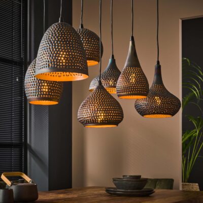 industriële hanglamp Riom 7-lichts afbeelding 3