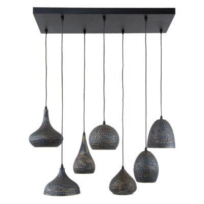 industriële hanglamp Riom 7-lichts afbeelding 1