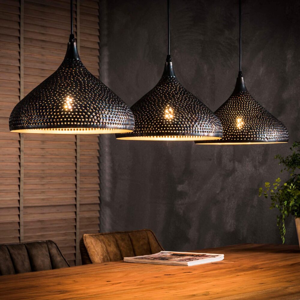 industriële hanglamp Riom 3-lichts E27 afbeelding 3