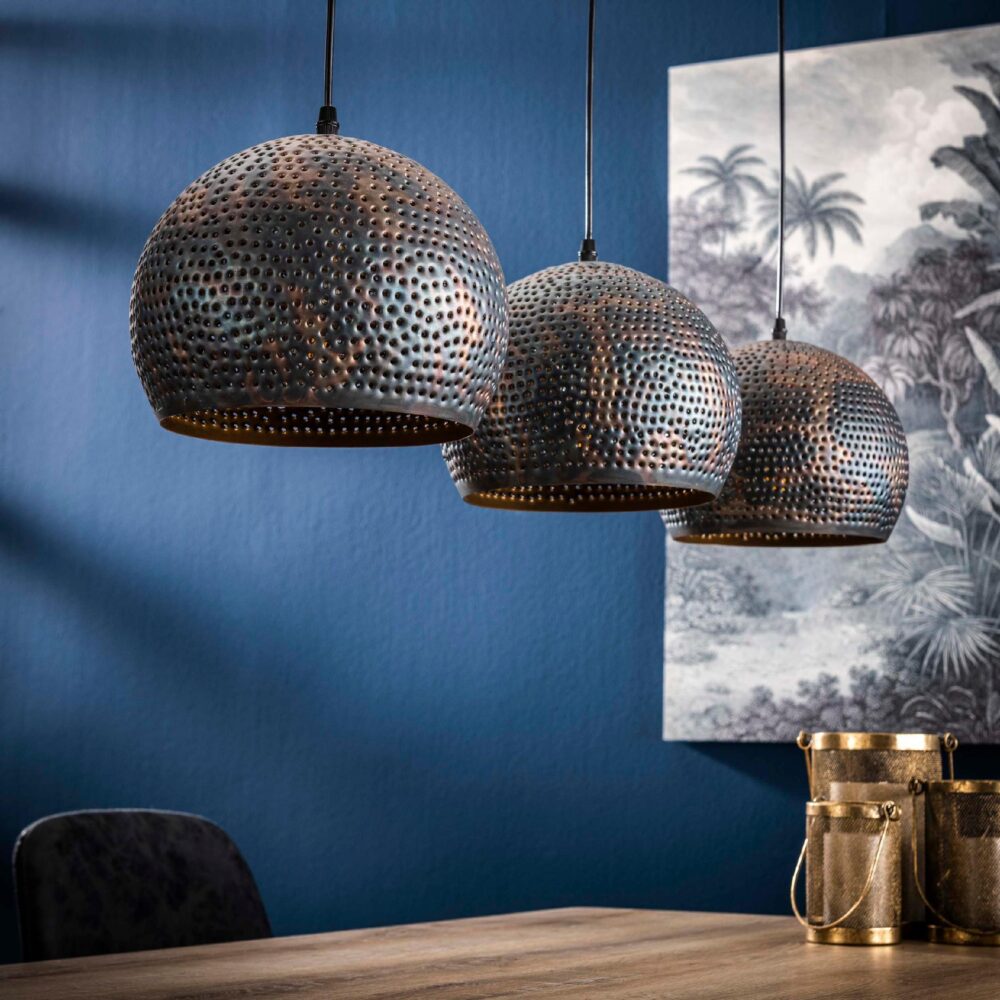 Riom industriële 3-lichts hanglamp eettafel afbeelding 4