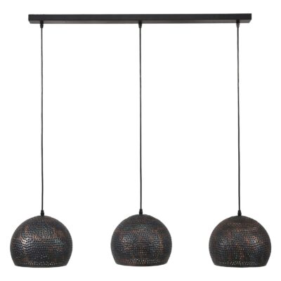 Riom industriële 3-lichts hanglamp eettafel afbeelding 1