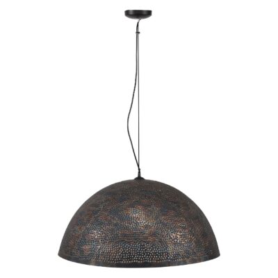 Riom zwarte bruine hanglamp rond Ø70 cm afbeelding 1