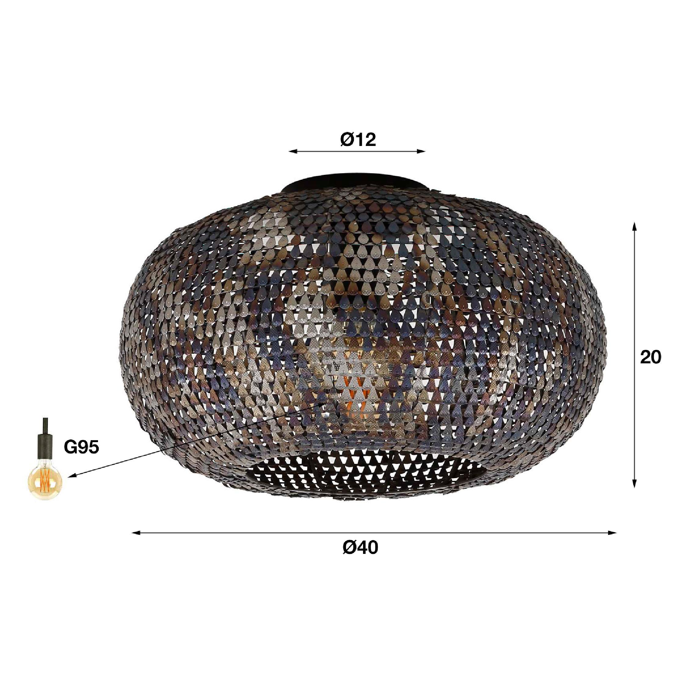 industriële plafondlamp Silan afbeelding 2