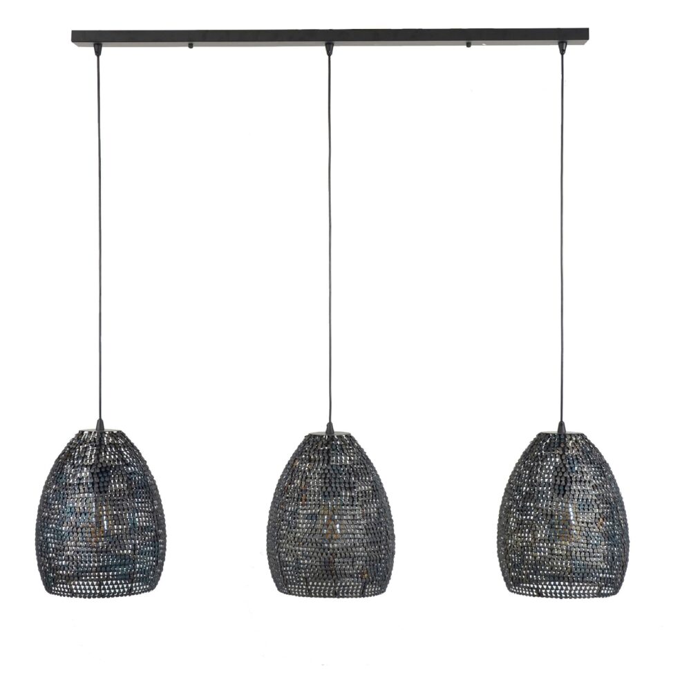 industriële hanglamp 3-lichts ovaal Silan afbeelding 1