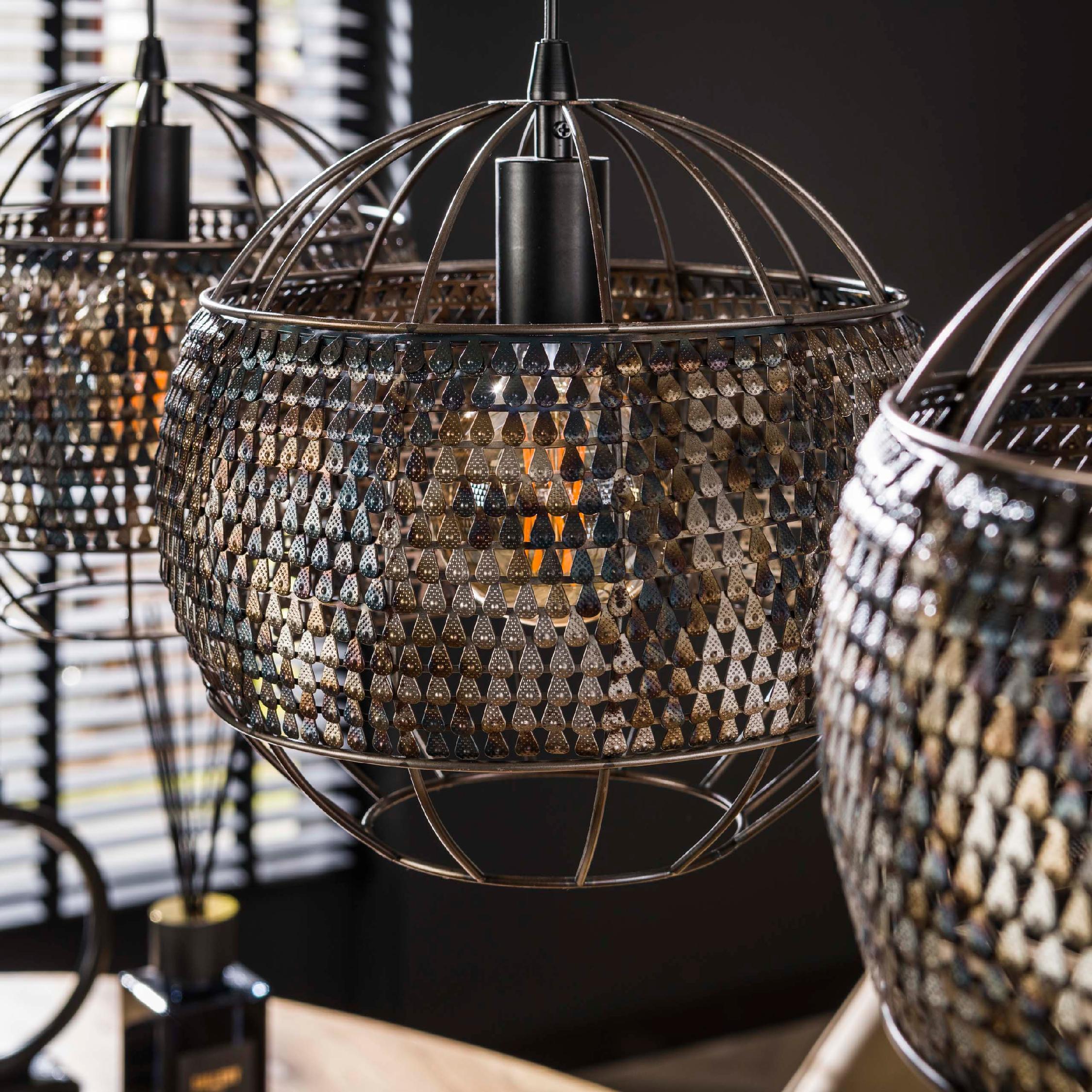 industriële hanglamp Silan 3-lichts eettafel afbeelding 5