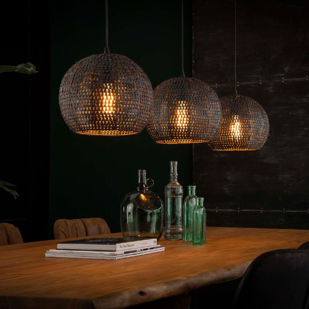 industriële hanglamp Silan 3-lichts afbeelding 3
