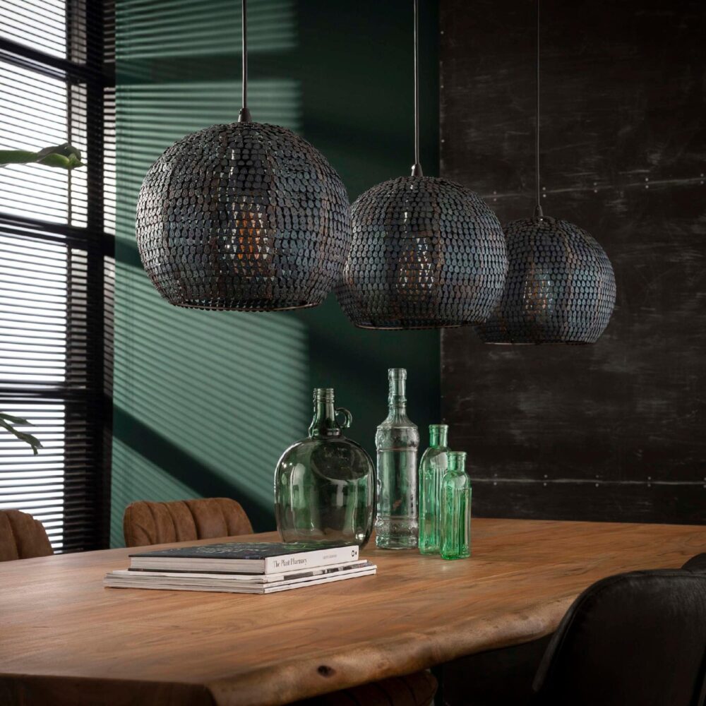 industriële hanglamp Silan 3-lichts afbeelding 4