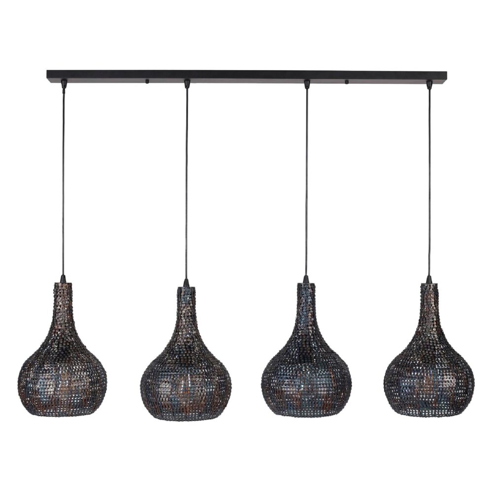 industriële hanglamp Silan 4-lichts afbeelding 1