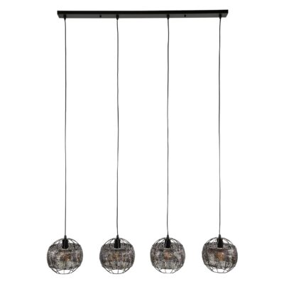 Silan 4-lichts zwarte hanglamp afbeelding 1