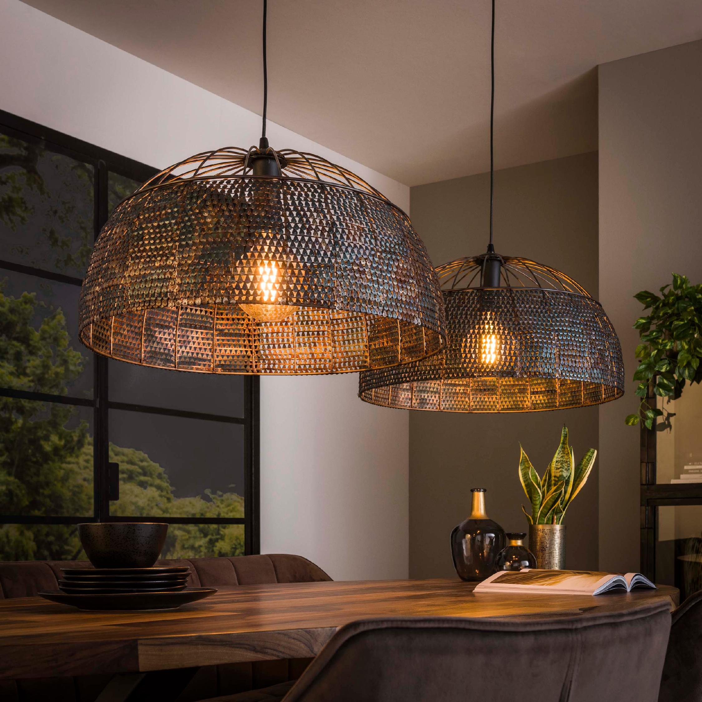 industriële hanglamp Silan zwartbruin afbeelding 3