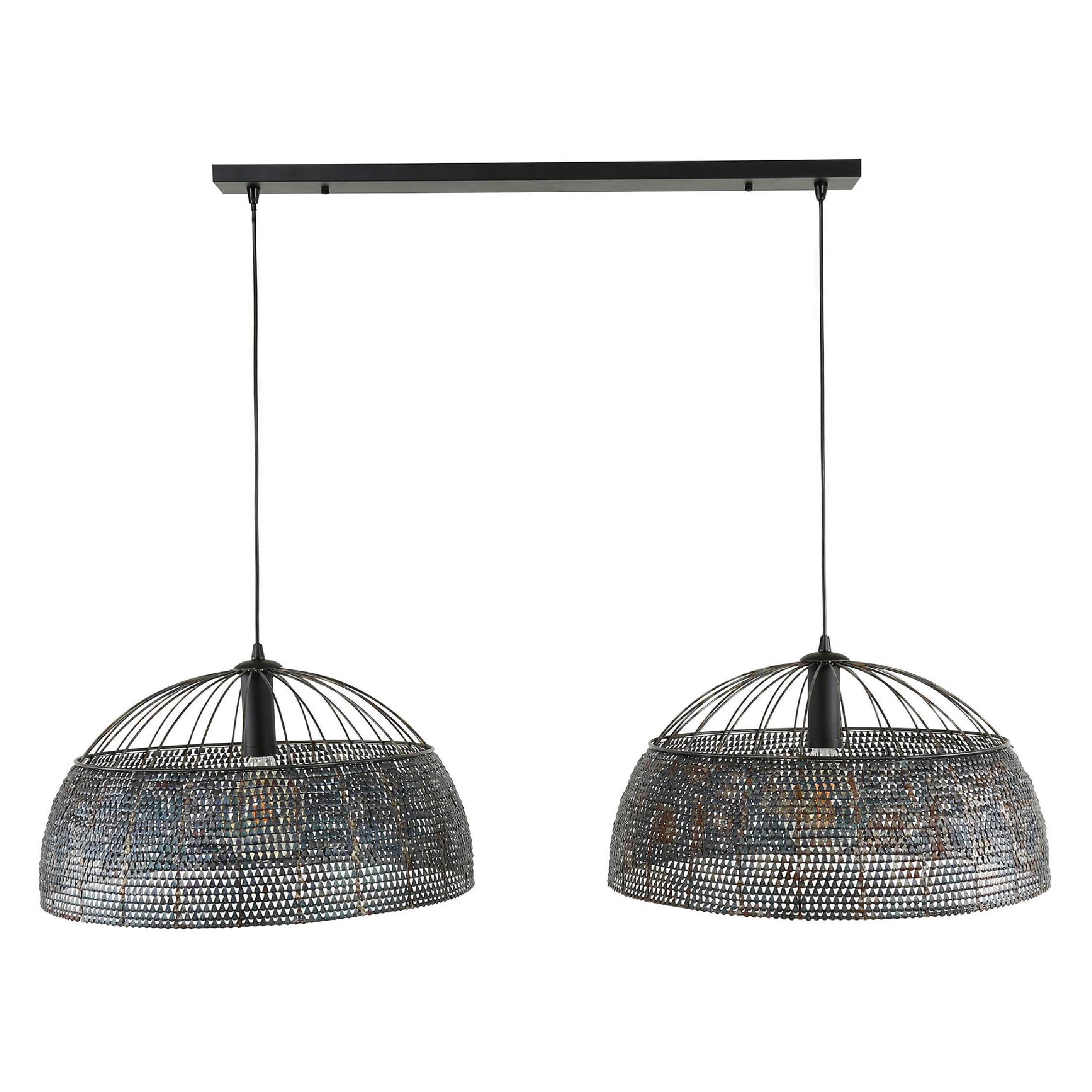industriële hanglamp Silan zwartbruin afbeelding 1