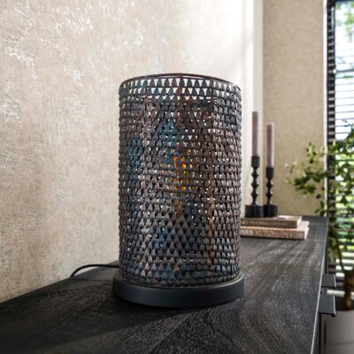 Silan zwart bruine tafellamp E27 afbeelding 4