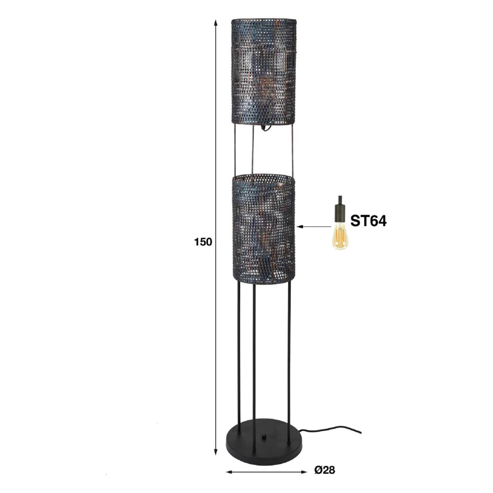industriële vloerlamp Silan afbeelding 2