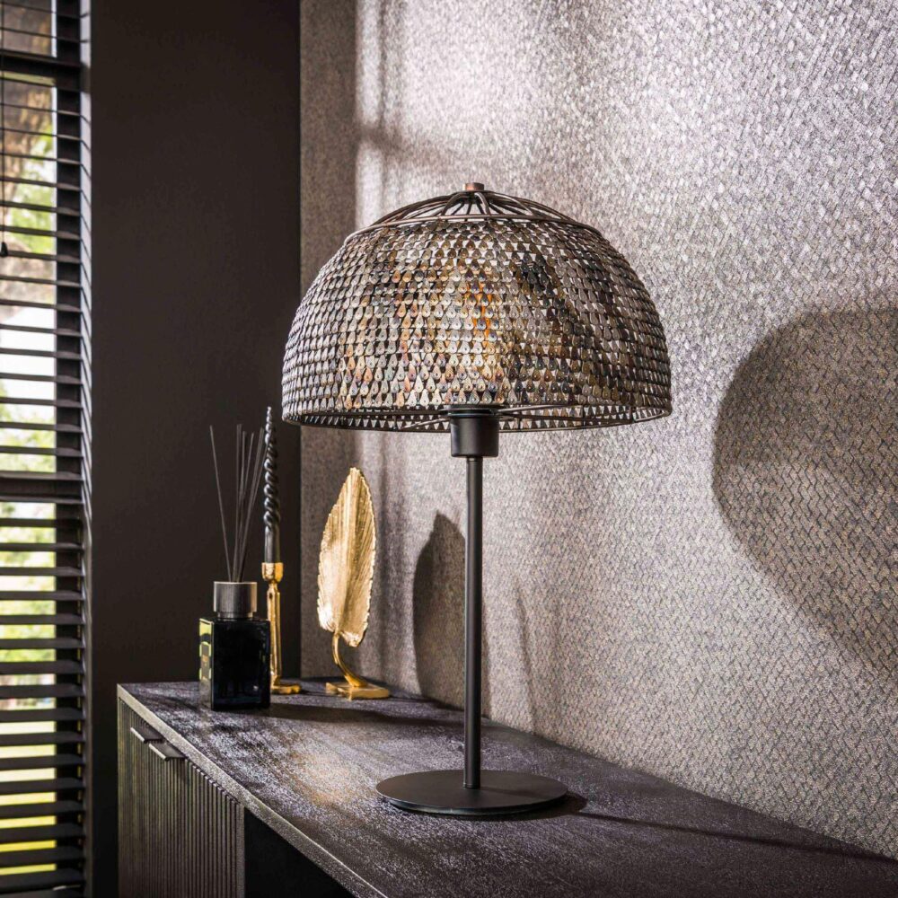 industriële metalen tafellamp Silan afbeelding 4