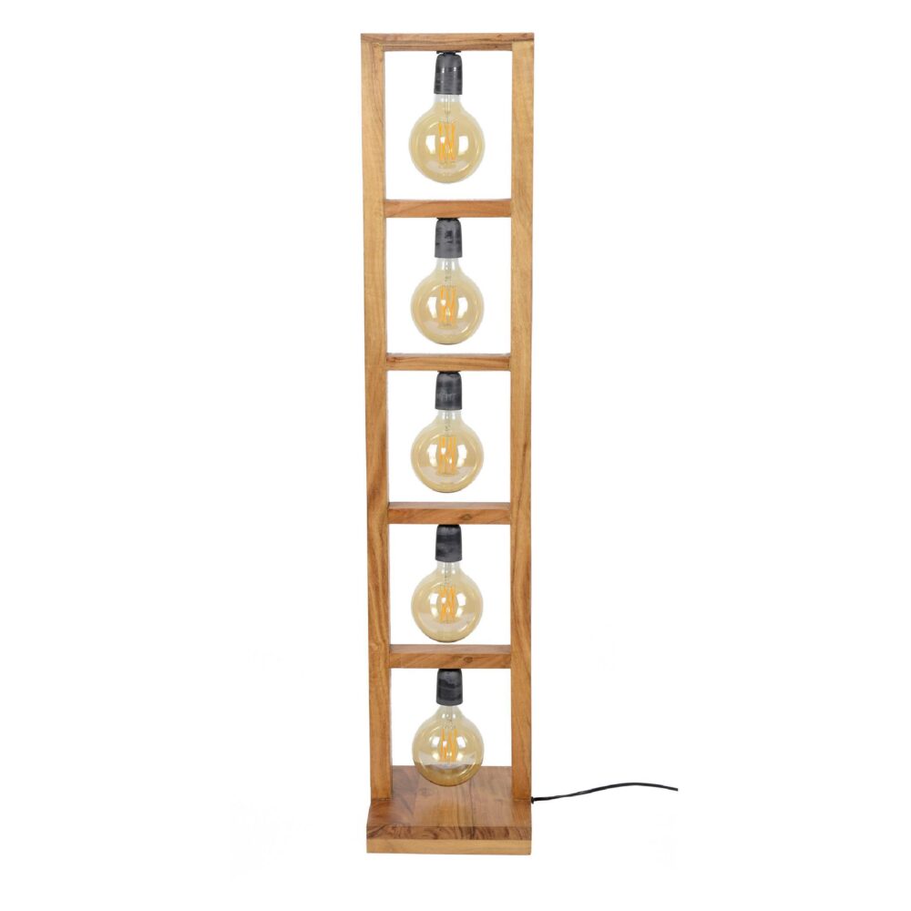 vloerlamp acaciahout 5-lichts afbeelding 1