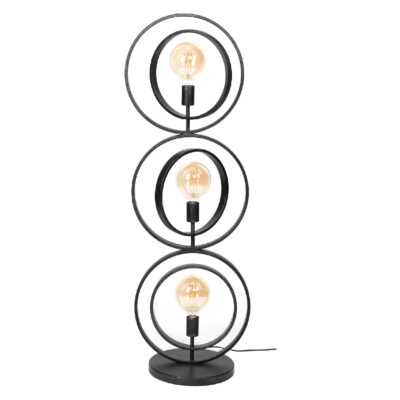 Davio 3-lichts vloerlamp charcoal afbeelding 1