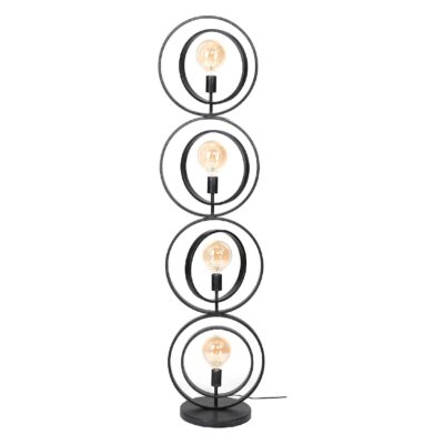Davio 4-lichts charcoal vloerlamp afbeelding 1