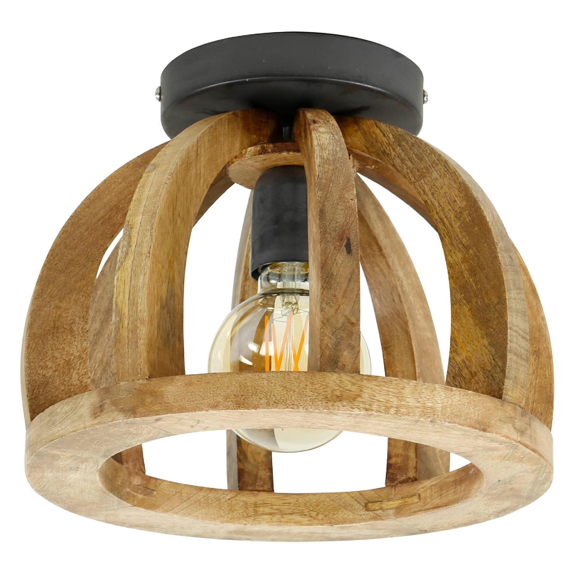 houten plafondlamp Lenrik afbeelding 1