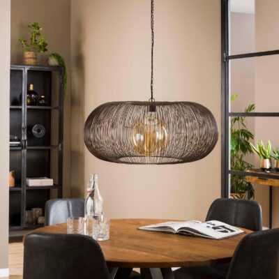 Sona zwarte ronde hanglamp 70 cm afbeelding 4