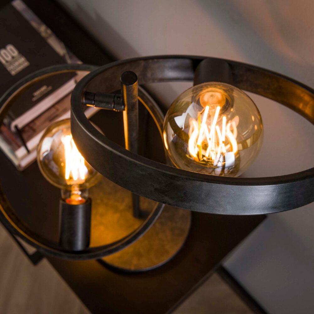 industriële tafellamp Envi charcoal afbeelding 5