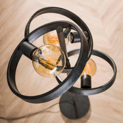 Envi industriële 3-lichts vloerlamp charcoal afbeelding 5