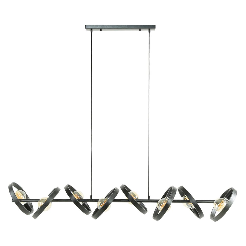 industriële eetkamerlamp 8 lichts Envi afbeelding 1