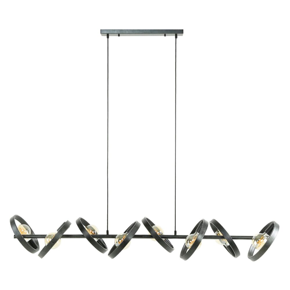 industriële eetkamerlamp 8 lichts Envi afbeelding 1