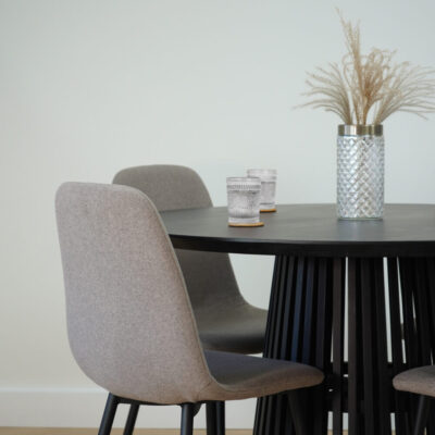 stone grijze gestoffeerde eetkamerstoelen set van 2 afbeelding 6