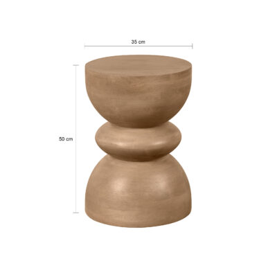 Bijzettafel Luis, gestapeld bijzettafeltje, tafeltje, bijzettafel hout, bijzettafel mangohout, mangohout naturel mat, Bijzettafel, bijzettafel rond, bijzettafeltje,