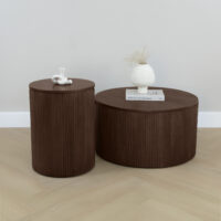 bijzettafel met opbergruimte, bijzettafel hout, tafel, bijzettafel Lonne, bijzettafel, tafeltje, bijzettafel rond, bijzettafel van mangohout, bijzettafeltje,