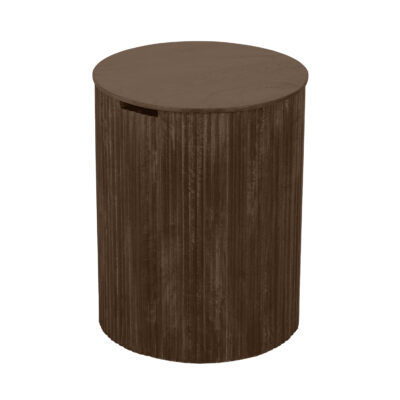 Lewis & Loft Bijzettafel Lonne – FSC® mangohout – Met opbergruimte – ⌀40 cm – Naturel