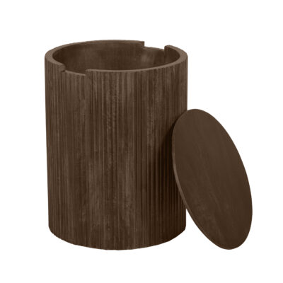 Lewis & Loft Bijzettafel Lonne – FSC® mangohout – Met opbergruimte – ⌀40 cm – Bruin