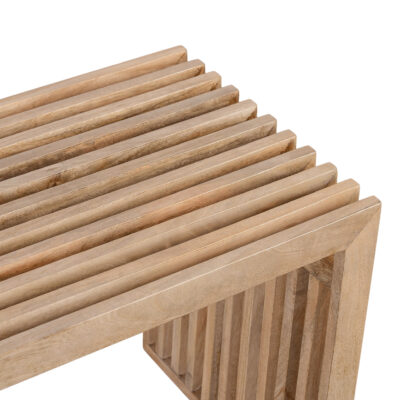 Halbankje, houten schoenenbankje, schoenenbankje, halbankje hout, schoenenbank, bankje,