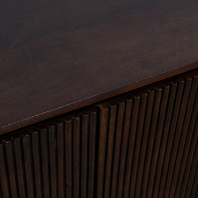 Lena TV meubel, TV hoek, TV kastje, kastje, TV kastje van mangohout, TV kast, dressoir met 4 deuren, mangohouten kastje, TV meubel, TV meubel walnoot bruin,