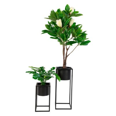 zwarte stalen plantenstandaarden set afbeelding 3