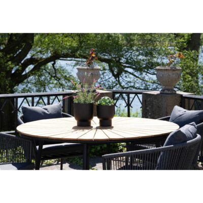 zwarte metalen bloempotten set van 2 afbeelding 6