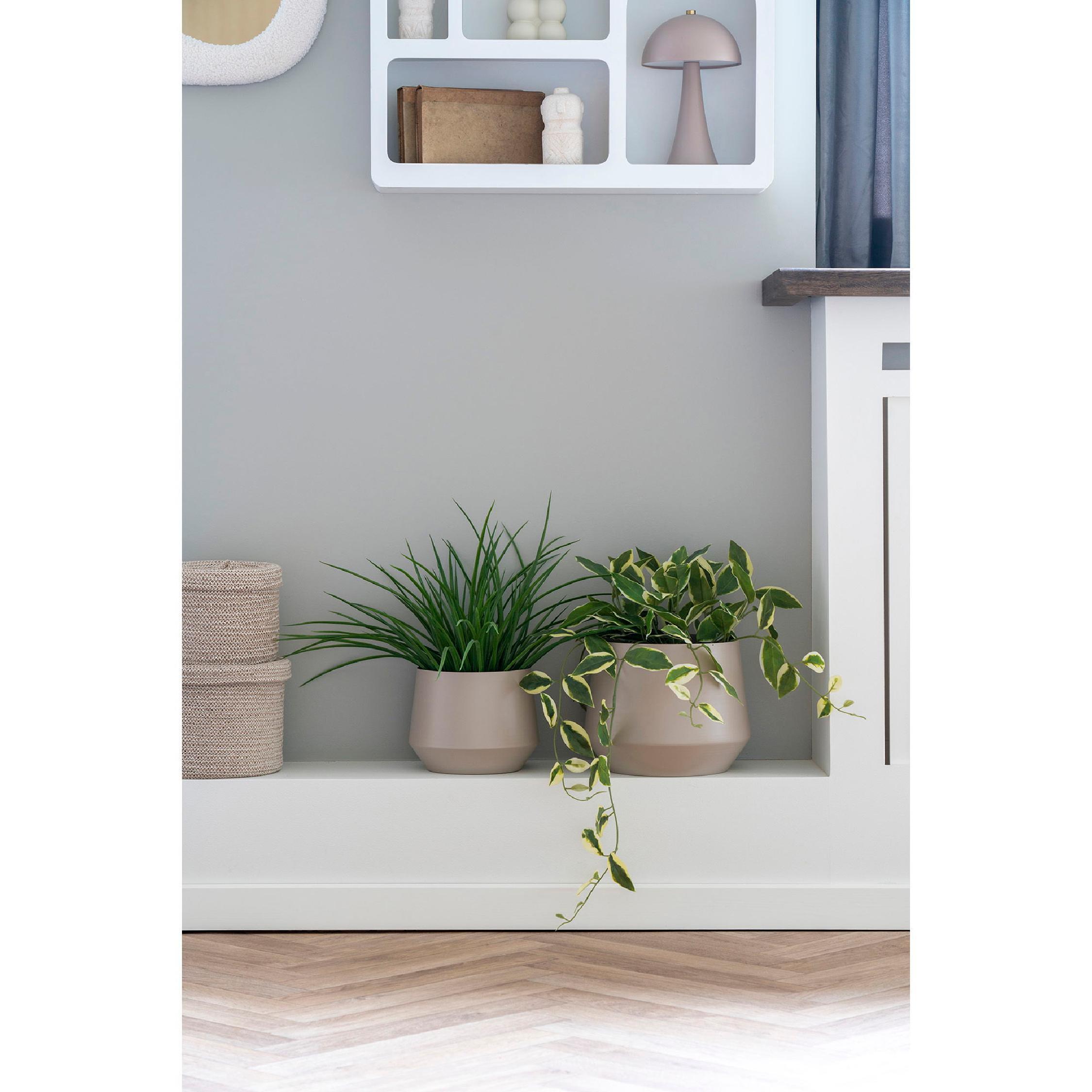 beige stalen bloempotten set afbeelding 3