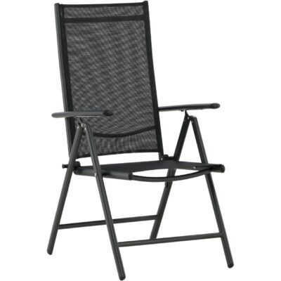 inklapbare verstelbare tuinstoelen zwart afbeelding 9