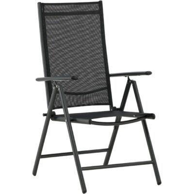 inklapbare verstelbare tuinstoelen zwart afbeelding 9