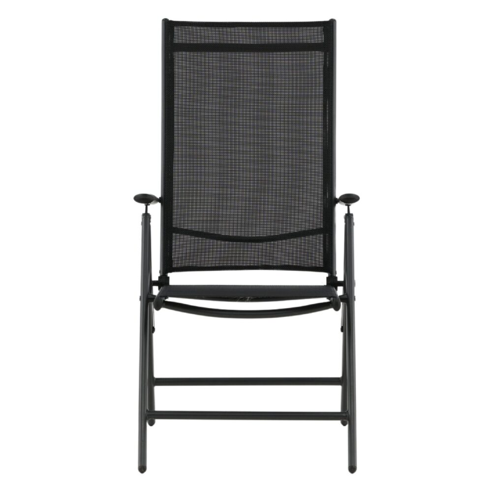 inklapbare verstelbare tuinstoelen zwart afbeelding 2