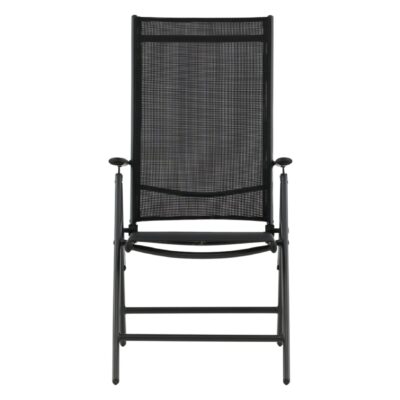 inklapbare verstelbare tuinstoelen zwart afbeelding 2